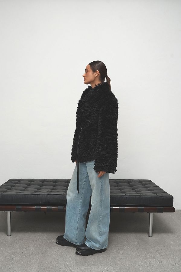 Futro skracane czarne futr12/14 № 2