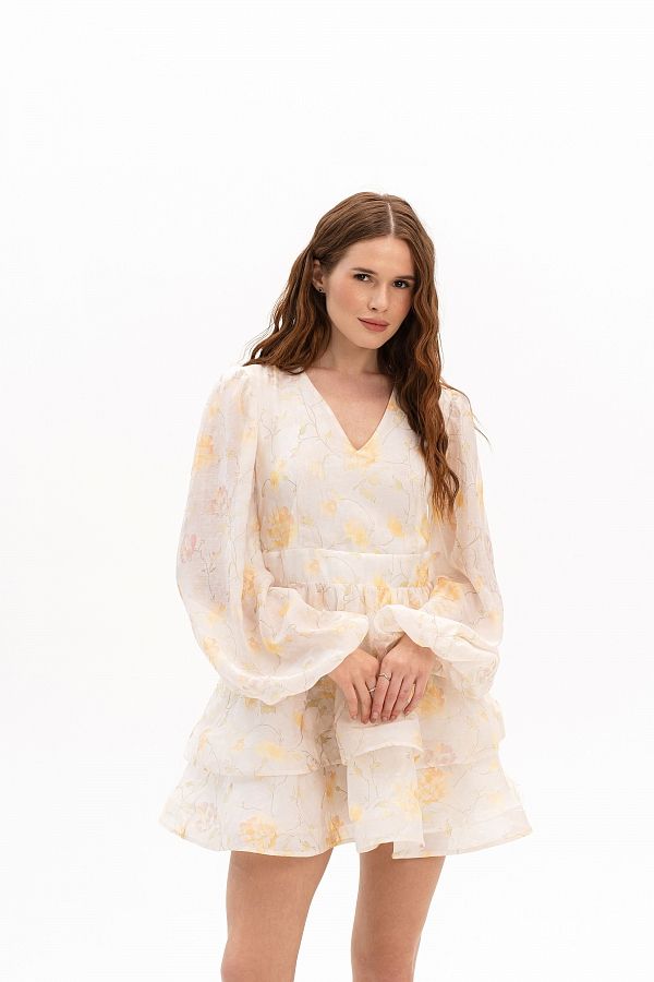 Sukienka z podwójną spódnicą z nadrukiem podw30/05 № 1