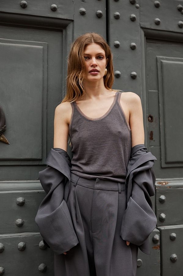 Koszulka na ramiączkach szara tshirt05/03 #RU#  tshirt05/03 № 2