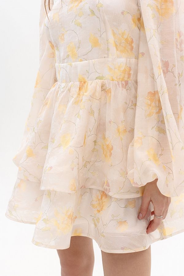 Sukienka z podwójną spódnicą z nadrukiem podw30/05 № 3