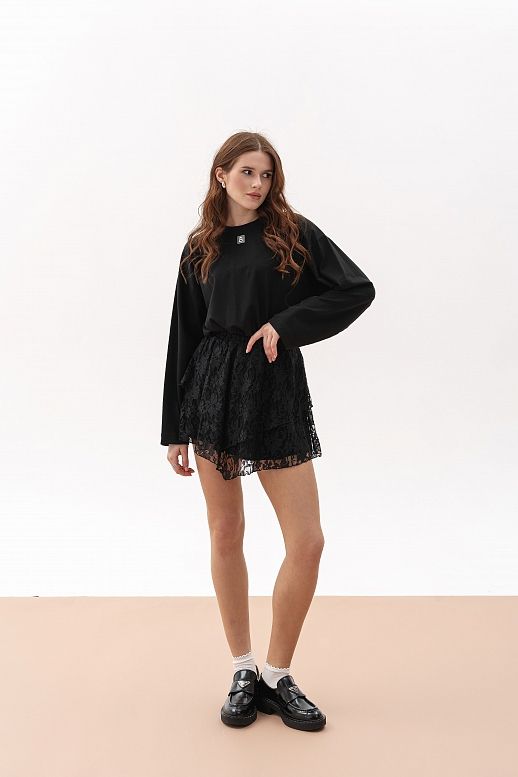 Longsleeve czarny oversize - №2