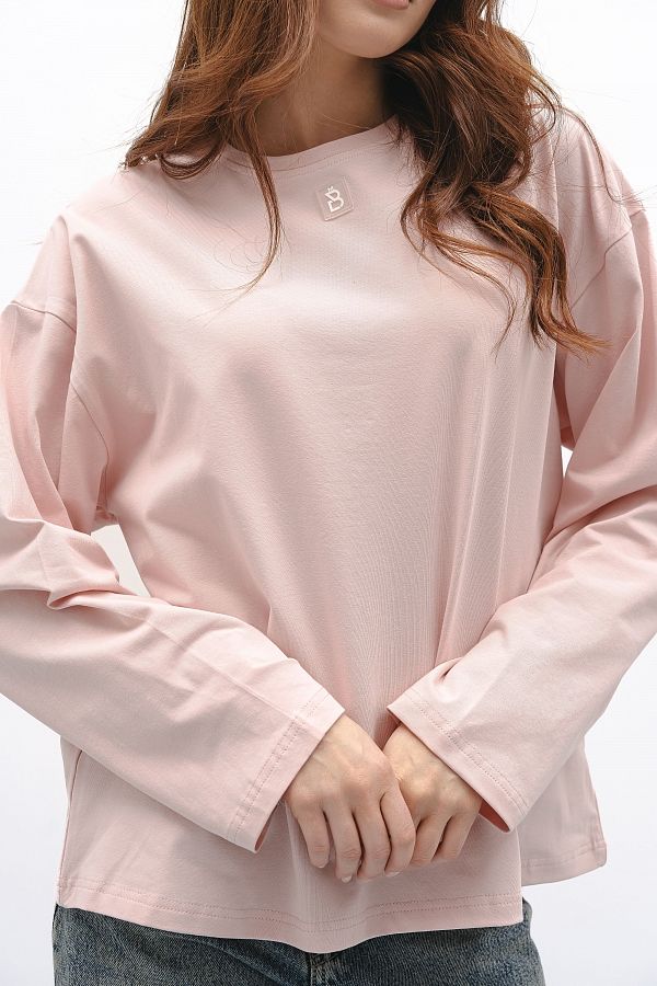 Longsleeve różowy oversize long05/5 № 3