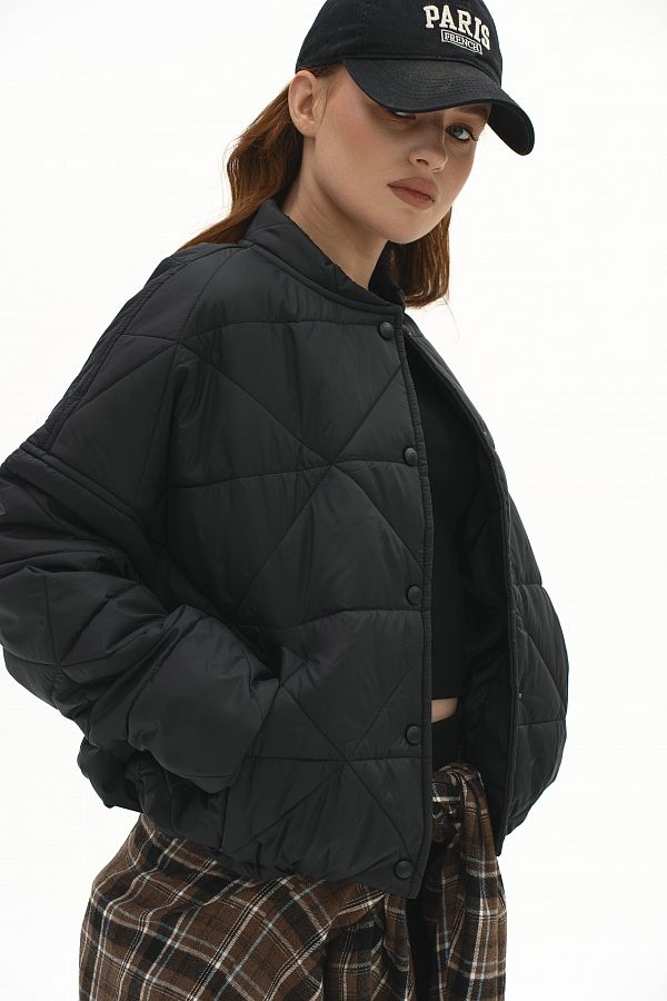 Kurtka pikowana czarna pikow15/10 № 2