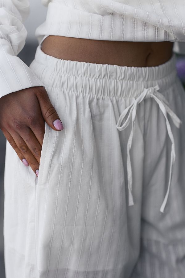 Bawełniany garnitur: koszula z spodniami biały KOS2224/1 #RU#  KOS2224/1 № 4