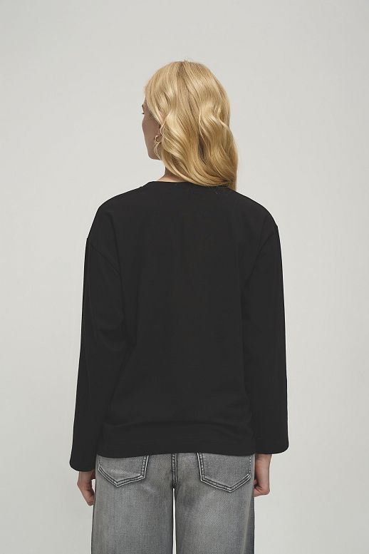 Longsleeve czarny oversize - №2