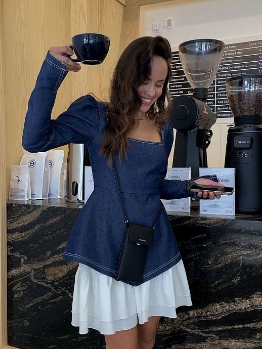 Dzinsowa gorsetowa sykienka - №2