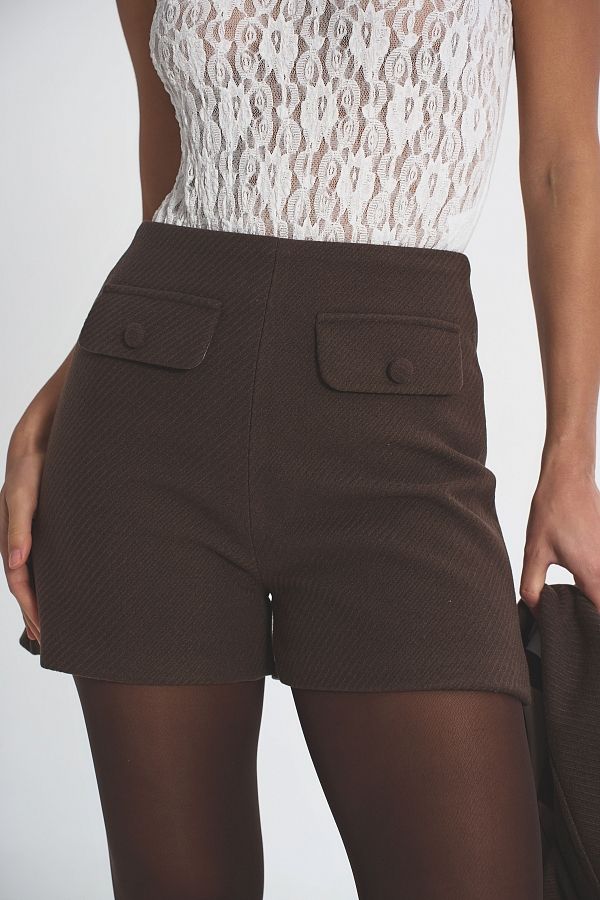 Spodenki wełniane w prążki brązowe spodenki12/02 #RU#  spodenki12/02 № 1