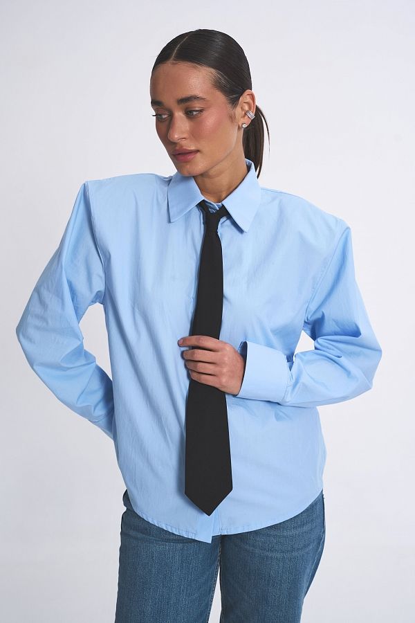 Bawełniana koszula z poduszkami błękitna kosz11/02 #RU#  kosz11/02 № 2