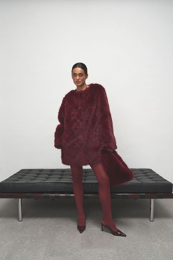 Eko-futro wydłużone bordowe futr12/16 № 4