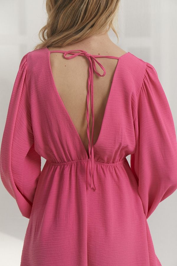 Sukienka mini z odkrytymi plecami różowa VID1124/1 № 2