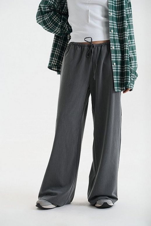 Spodnie palazzo z wiązaniami