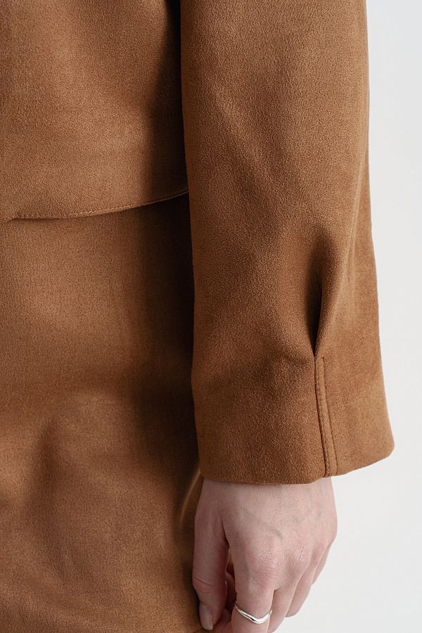 Zamszowa kurtka ruda prem16/05 № 4