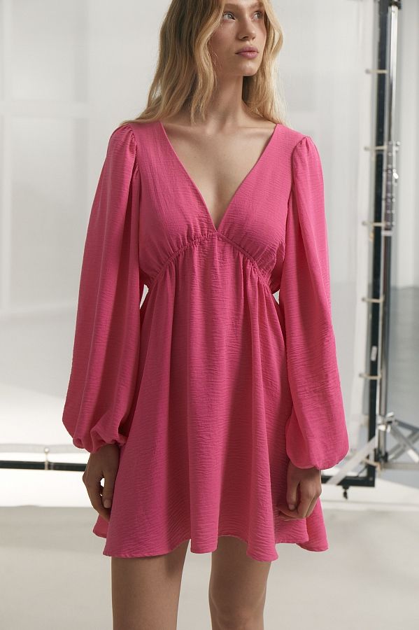 Sukienka mini z odkrytymi plecami różowa VID1124/1 № 3
