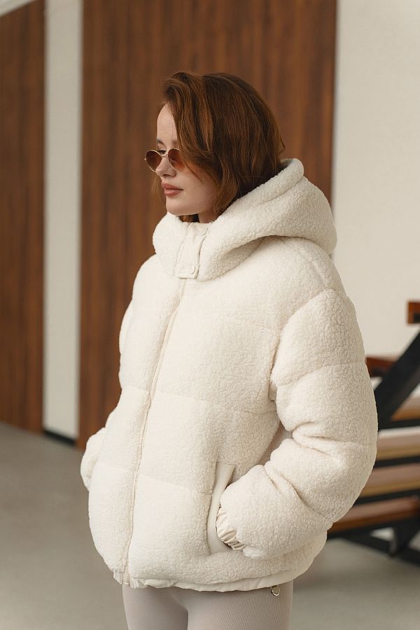 Kurtka Teddy mleczna 240902/1 № 4