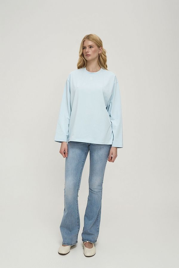 Longsleeve błękitny oversize long29/05 № 3