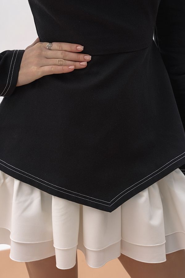 Dzinsowa gorsetowa sykienka czarna dzin25/01 № 4