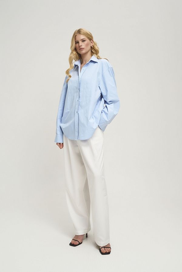 Gładka koszula oversize błękitna koszula18/05 #RU#  koszula18/05 № 1